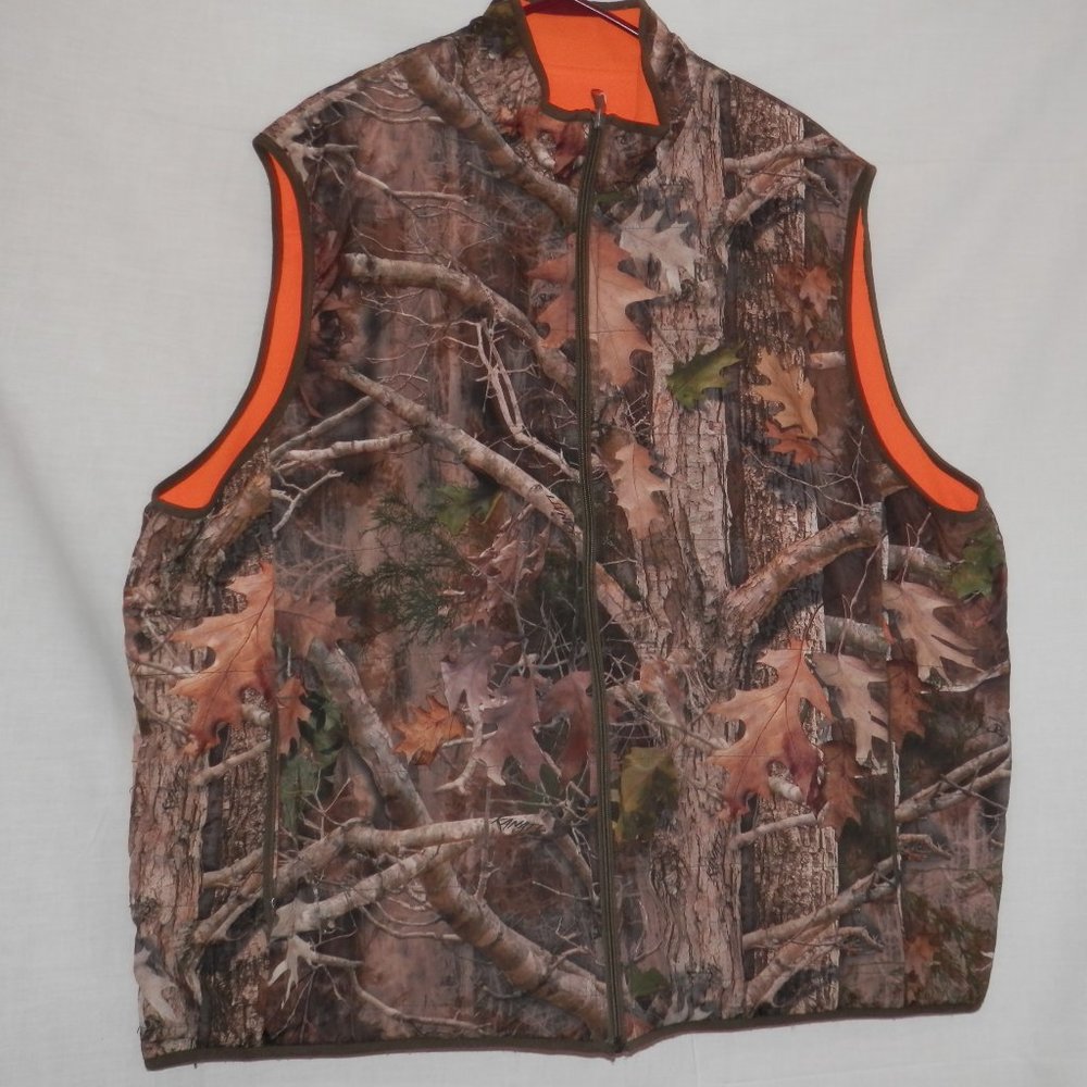 RedHead 3X Reversible Camo Orange Fleece Insulated Hunting Vest 482R3618